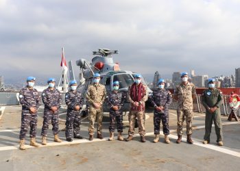 KRI Sultan Hasanuddin-366 menerima kunjungan pertama MTF Commander.