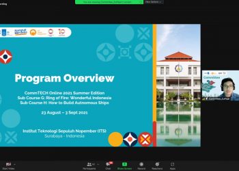 Penyampaian gambaran materi yang akan diberikan selama CommTECH berlangsung oleh Ahmad Zulfiqar Rahman Aji, Koordinator Program CommTECH 2021.