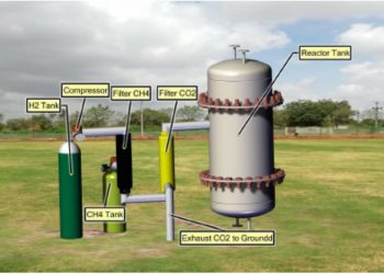 Prototipe alat penghasil energi listrik dari sekam padi buatan Tim Antasena ITS.
