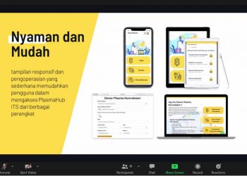 Tampilan antarmuka PlasmaHub ITS yang berbasis web pada berbagai jenis perangkat gawai.