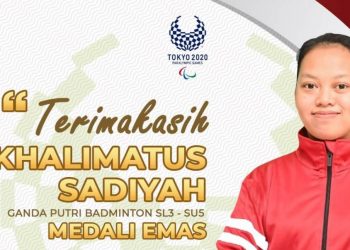 Khalimatus Sadiyah, atlet bulutangkis asal Jawa Timur yang mempersembahkan medali emas pertama untuk Indonesia dalam Paralimpiade Tokyo 2020.