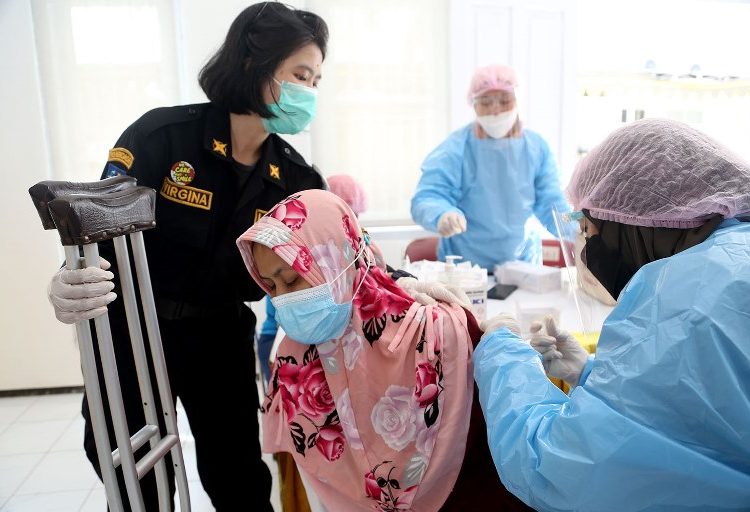 Pelaksanaan Gebyar Vaksin Disabilitas yang dilaksanakan di kantor TP PKK Kota Surabaya.