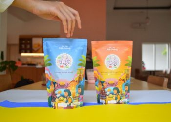 Kemasan Si Bonggi, produk IKM Jombang, hasil kerja sama Laboratorium Media Kreatif Digital Departemen Desain Komunikasi Visual (DKV) ITS bersama ASTRA Infra Toll Road Jombang-Mojokerto.