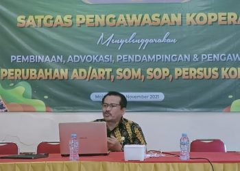 Kepala Bidang (Kabid) Kelembagaan dan Pengawasan Dinas Koperasi dan UMKM Kabupaten Mojokerto Hukamarudin.