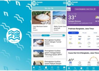 Tampilan aplikasi Garam.id buatan tim Sehat ITS yang berhasil meraih medali perak dalam divisi PPL pada Gemastik XIV.
