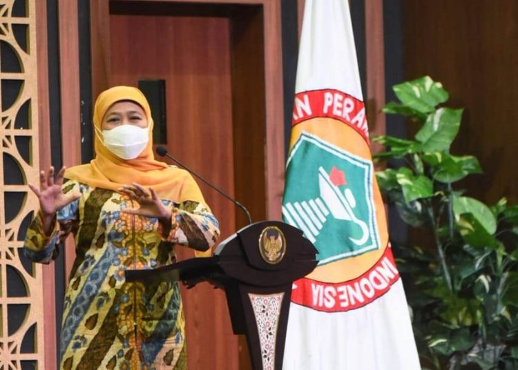 Gubernur Jatim Khofifah Indar Parawansa dalam penutupan Musyawarah Wilayah (Muswil) ke-10 DPW Persatuan Perawat Nasional Indonesia (PPNI) Jawa Timur di Malang.