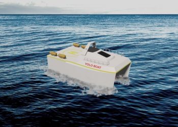 Desain YOLO-Boat, drone kapal autonomous pencari korban kecelakaan laut berbasis computer vision karya tim mahasiswa ITS.