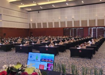 Rapat Koordinasi (Rakor) Penanganan Covid 19 dan kedatangan Pekerma Migran Indonesia di Grand City Surabaya.