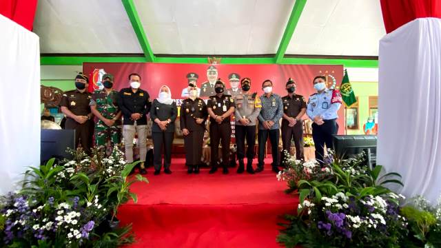 Peresmian rumah perdamaian Restorative Justice yang secara simbolis dilaksanakan di Balai Desa Kauman, Kecamatan Kota, Bojonegoro.