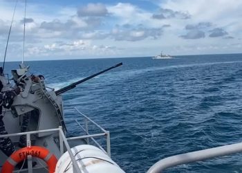 Patroli yang dilakukan KRI Fatahillah-361 dan KRI Malahayati-362 di wilayah Perbatasan RI-Malaysia.