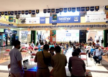 Proses undian stan pedagang Hitech Mall beberapa waktu lalu.