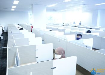 Salah satu ruangan yang akan digunakan UTBK. ITS menyiapkan 41 ruang ujian yang tersebar di berbagai departemen dan gedung di kampus ITS telah memenuhi standar yang ditetapkan oleh Lembaga Tes Masuk Perguruan Tinggi (LTMPT).