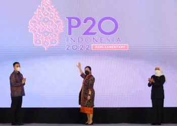 Kickoff Meeting 8th G20 Parliamentary Speaker's Summit atau P20 yang digelar di Ballroom Hotel JW Marriot Surabaya.