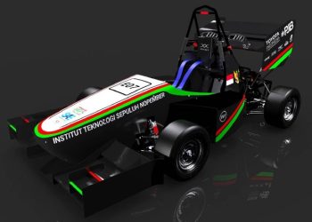 Desain mobil besutan Anargya ITS yang dipertandingkan pada kompetisi internasional Pi-EV 2022.