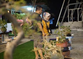 Kontes bonsai yang diselenggarakan Rumah Bonsai Indonesia (Rubi) Cabang Bojonegoro.