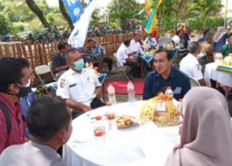 Proses penilaian lapangan dalam lomba BUMDesa Jawa Timur tahun 2022 di lokasi wisata Edukasi Pejambon (WEP).