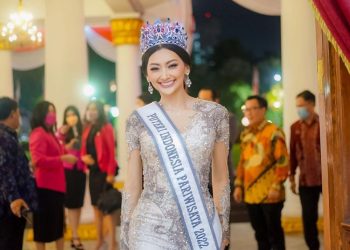 Adinda Cresheilla meraih gelar 3rd runner-up dalam ajang Miss Supranational 2022 di Strzelecki Park Amphitheater Polandia.