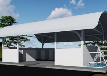 Ilustrasi Waste House di Pasar Ngemplak, Tulungagung yang dirancang oleh tim mahasiswa ITS.