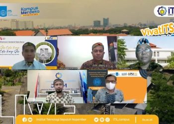 Sebagian pemateri yang dihadirkan dalam webinar untuk meresmikan pembukaan KKN Tematik Infrastruktur ITS Kolaborasi Kementerian PUPR.