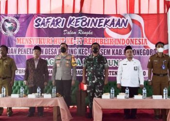Safari Kebhinekaan yang dilaksanakan di balai Desa Kolong, Kecamatan Ngasem, Bojonegoro.