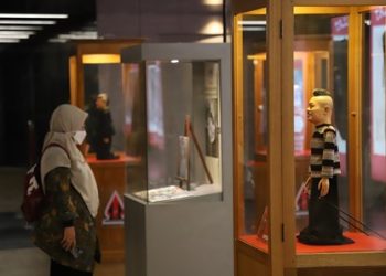 Pameran “Nostalgila Srimulat” yang digelar di basement Alun-Alun Suroboyo.
