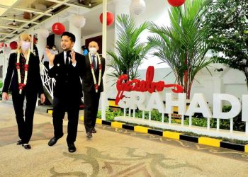 Dubes Jerman untuk Indonesia Ina Lepel bersama Wakil Gubernur Jatim Emil Elestianto Dardak.