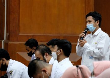 Suasana Training Of Trainer Literasi Digital untuk guru SMP negeri dan swasta di Surabaya.