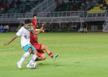 Laga kedua saat Timnas Indonesia bertanding melawan Timnas Hong Kong dalam kualifikasi Piala AFC U-20 Tahun 2023 di Stadion Gelora Bung Tomo.