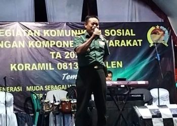 Danramil 0813-03/Balen, Kapten lnf Panidi rangka rangkaian peringatan Hari Ulang Tahun (HUT) TNI ke-77.