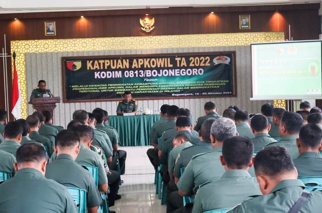 Kegiatan Peningkatan Kemampuan (Katpuan) Apkowil Tersebar di gedung Ahmad Yani, Kodim 0813 Bojonegoro.