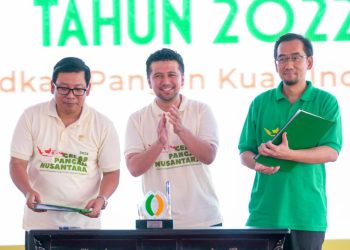 Wakil Gubernur Jawa Timur Emil Elestianto Dardak dalam Gelar Pangan Nusantara di Gedung Rektorat Universitas Brawijaya Malang.