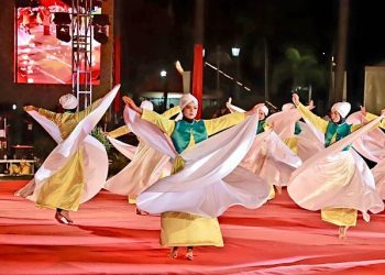 Pembukaan Musabaqoh Tilawatil Quran (MTQ) ke-VI Korpri tingkat nasional tahun 2022 di Istana Gubernuran Sumatera Barat, Kota Padang, Provinsi Sumatera Barat.