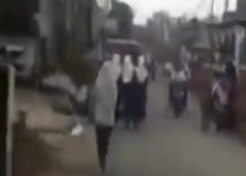 Foto tangkapan layar saat terjadinya gempa bumi di Cianjur.