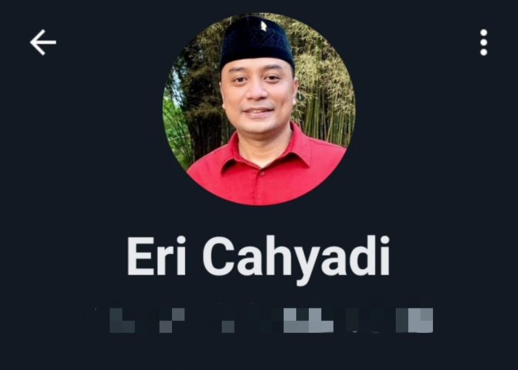 Foto Wali Kota Surabaya dipasang sebagai tampilan di Whatsapp sebagai modus untuk penipuan.