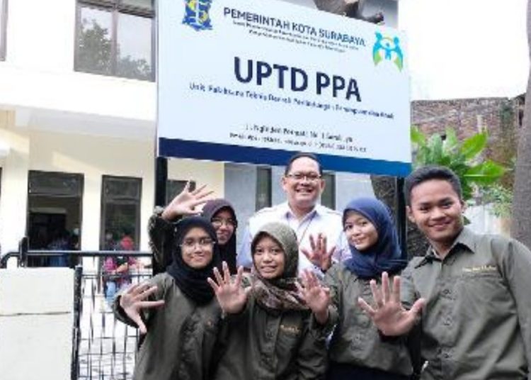 Kantor Unit Pelaksanaan Teknis Daerah (UPTD) Perlindungan Perempuan dan Anak (PPA). Lokasinya di Jalan Nginden Permata No. 1 Kota Surabaya.