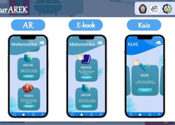 Prototype Ajarin, gagasan tim Manut Dalane ITS yang memiliki fitur unggulan bernama AREK (AR-VR, E-Book, dan Kuis).