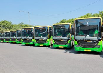 Sejumlah armada bus TRANSJATIM yang sudah dioperasionalkan sejak beberapa waktu lalu. Pemprov Jatim berencana pengembangan rute Terminal Kertajaya Mojokerto ke Terminal Purabaya.