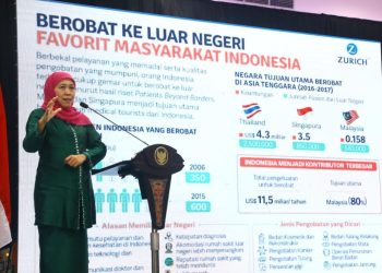 Gubernur Jatim Khofifah Indar Parawansa dalam peluncuran enam program inovasi strategis RSUD dr Soetomo untuk tahun 2023 di ruang pertemuan gedung Pusat Pelayanan Jantung Terpadu (PPJT), RSUD dr Soetomo.