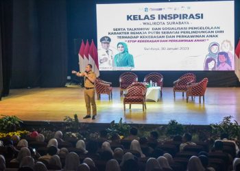 Wali Kota Surabaya Eri Cahyadi membuka Kelas Inspirasi di Gedung Balai Budaya, Balai Pemuda.