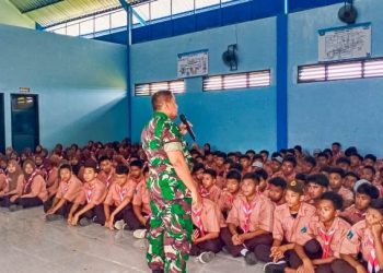 Sosialisasi penerimaan prajurit TNI Angkatan Darat Tamtama PK Reguler dan Keagamaan Tahun Anggaran 2023 di lembaga pendidikan di wilayah Bojonegoro.
