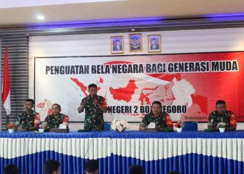 Kodim 0813 Bojonegoro melaksanakan kegiatan penguatan bela negara bagi generasi muda di kalangan pelajar.