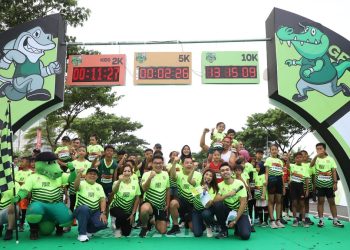 Kegiatan Green Force Run 2023 yang digelar di Jalan Made Kota Surabaya.