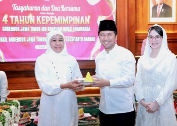Tasyakuran empat tahun kepemimpinan Gubernur Jawa Timur Khofifah Indar Parawansa dan Wakil Gubernur Jatim Emil Elestianto Dardak.