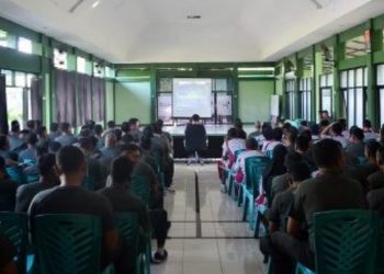 Jajaran Kodim 0813 Bojonegoro mengikuti acara Grand Launching Aplikasi Elektronik Tabungan Wajib Perumahan TNI AD (APP ETWP AD) secara virtual.