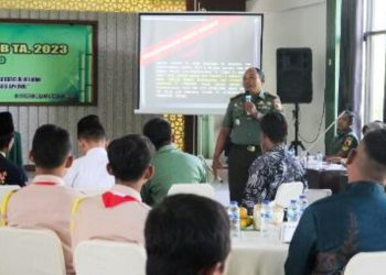 Keggiatan pembinaan Jaring Mitra Karib, di gedung Ahmad Yani Makodim Bojonegoro.