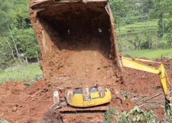 Salah satu lokasi longsor yang terjadi di wilayah Jawa Timur beberapa waktu lalu.