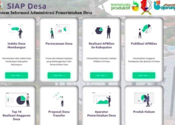 Tampilan SIAP Desa yang bisa digunakan untuk proses pencairan dana desa.