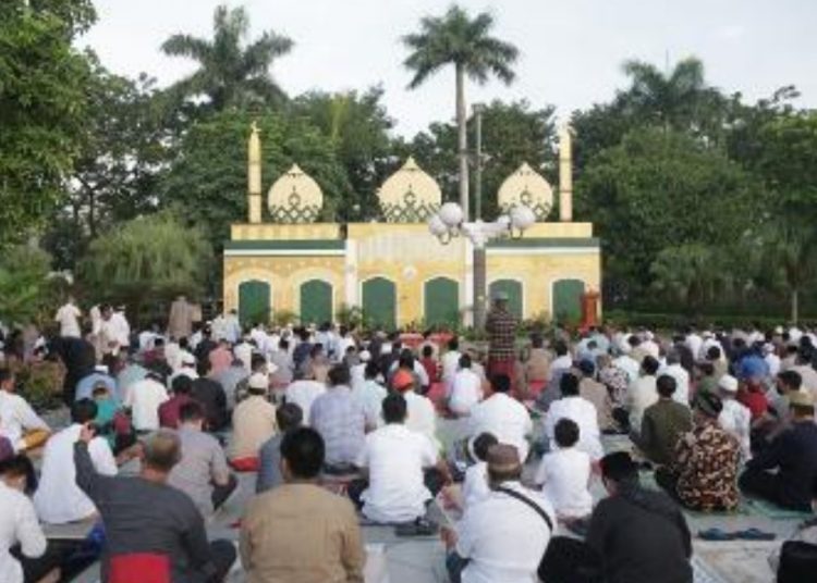 Foto ilustrasi pelaksanaan Shalat Id tahun lalu di Taman Surya.