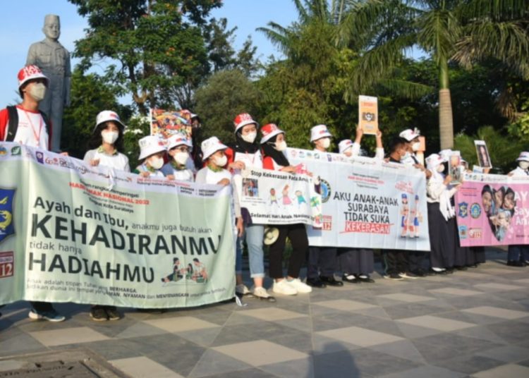 Foto dokumentasi kampanye stop kekerasan terhadap anak.