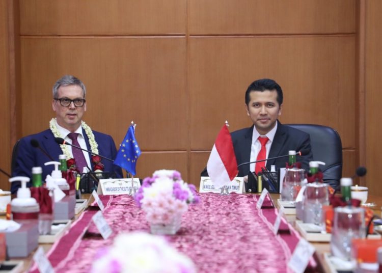 Wakil Gubernur Jawa Timur Emil Elestianto Dardak menerima kunjungan Duta Besar Uni Eropa untuk Indonesia dan Brunei Darussalam, Vincent Piket.